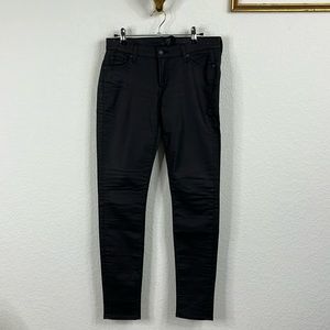 7 For All Mankind The Skinny Coated Black Jeans